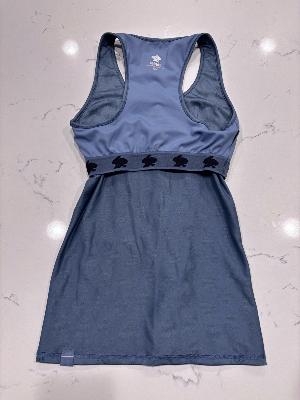 Run In Rabbit  Built in Bra Tank XS Blue - Picture 9 of 11